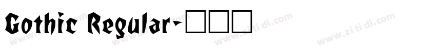 Gothic Regular字体转换